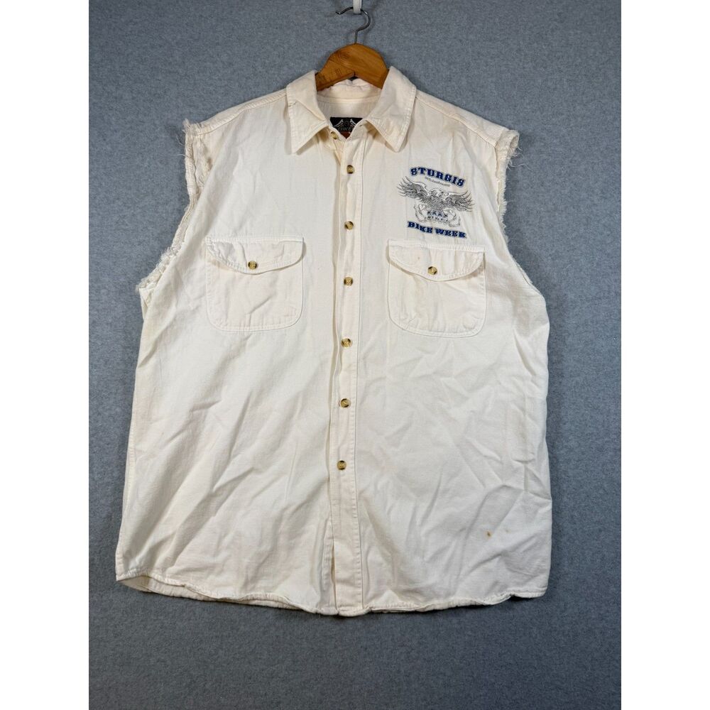 USA Biker Design Sturgis 2005 Bike Week Sleeveless Biker Shirt 4013
